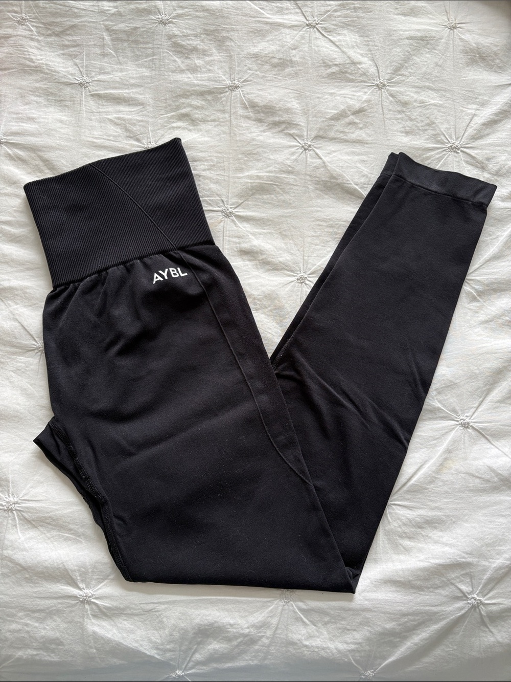 AYBL High-Waisted Black Empower Seamless Leggings